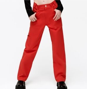Zara Vibrant Red Cargo Pants